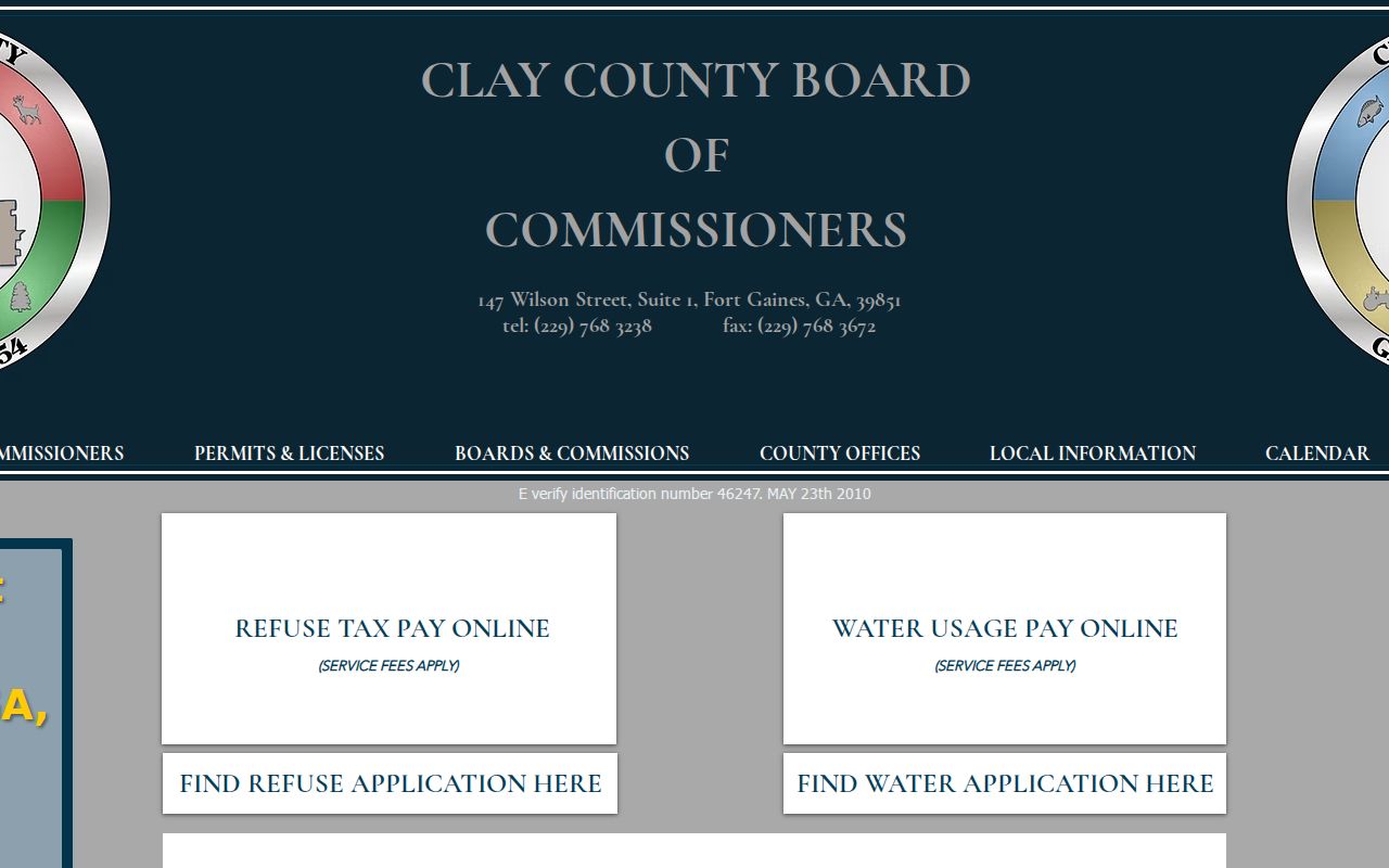 Clay County criminal history official county website