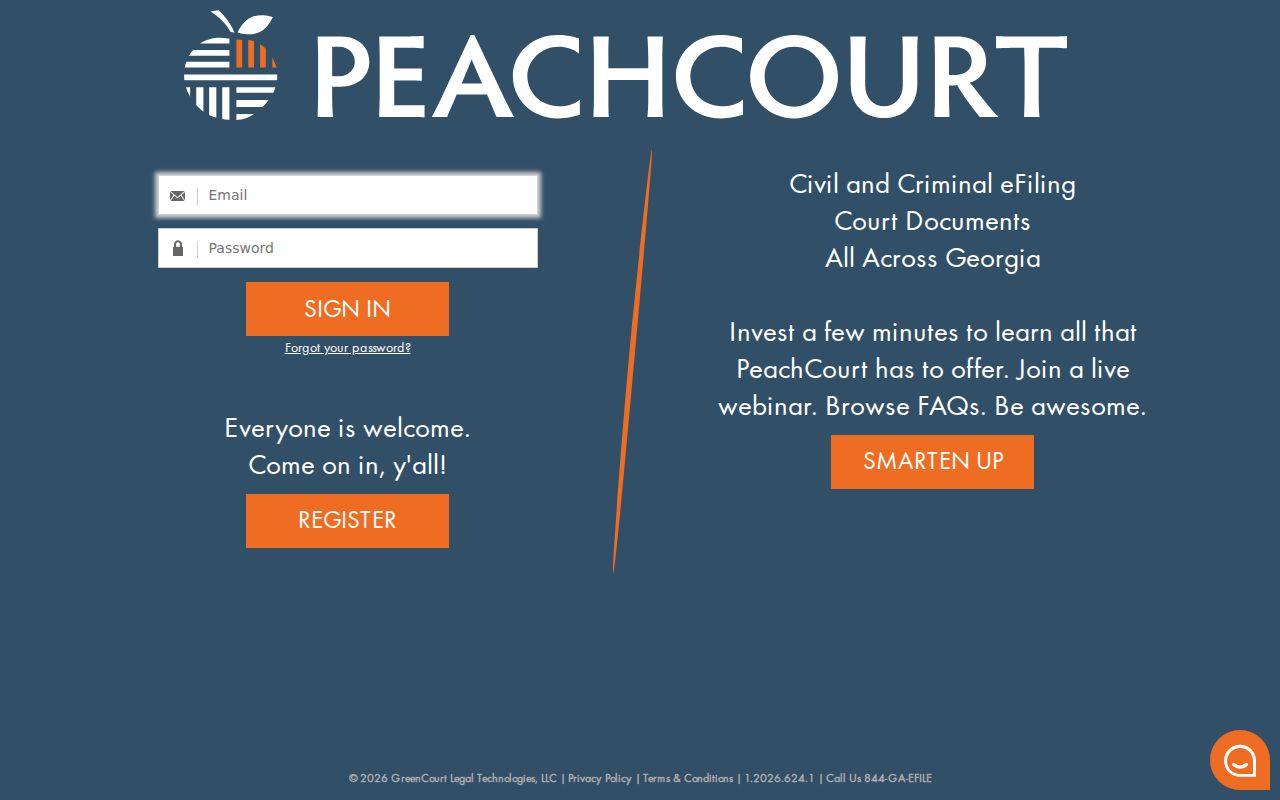 PeachCourt portal for Clay County criminal court cases